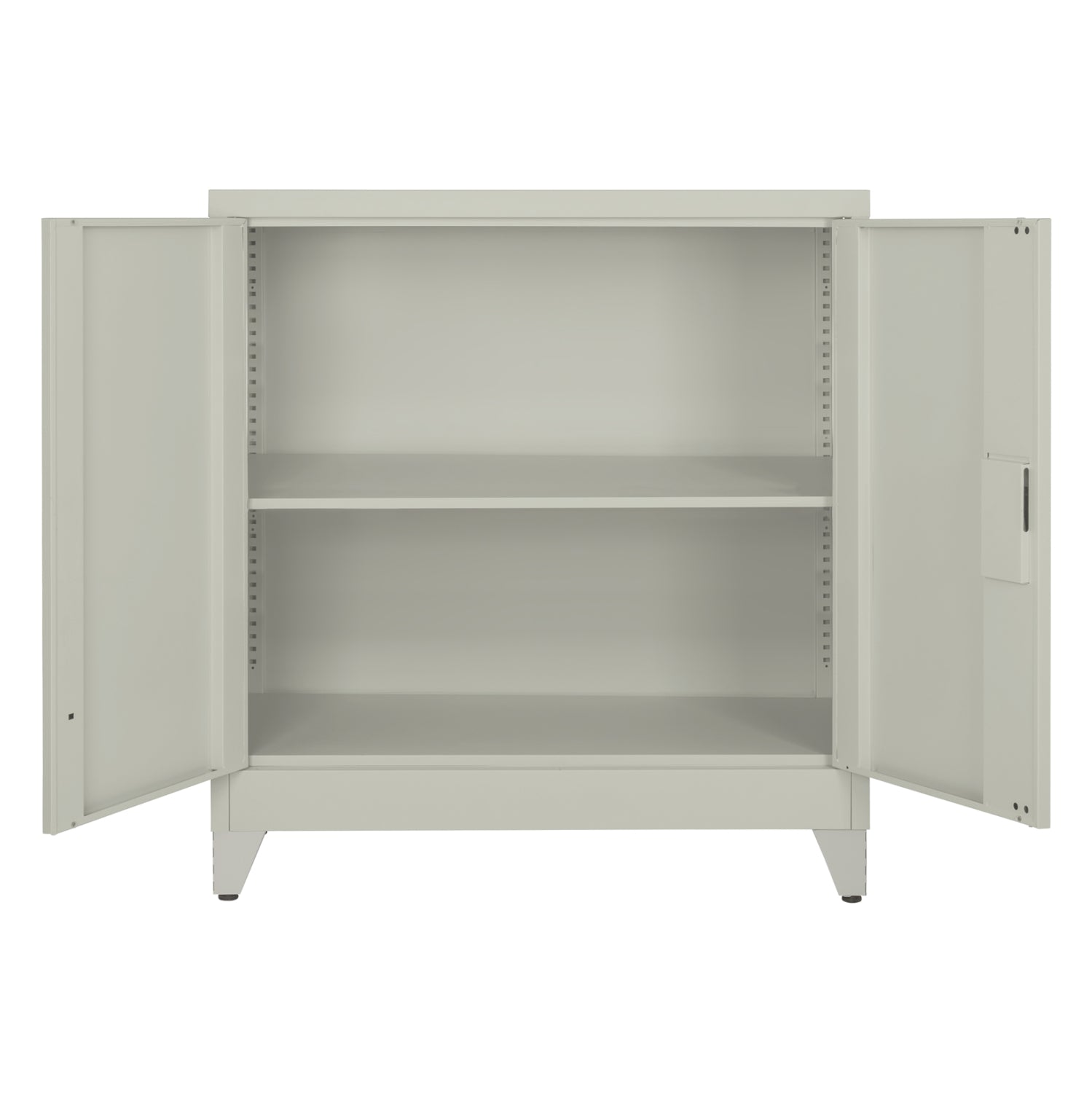 CLOSET METALLIC DURON HM11980 2-LEAF WITH 2 STORAGE SPACES & LEGS-GREY 90Χ40Χ100Hcm.
