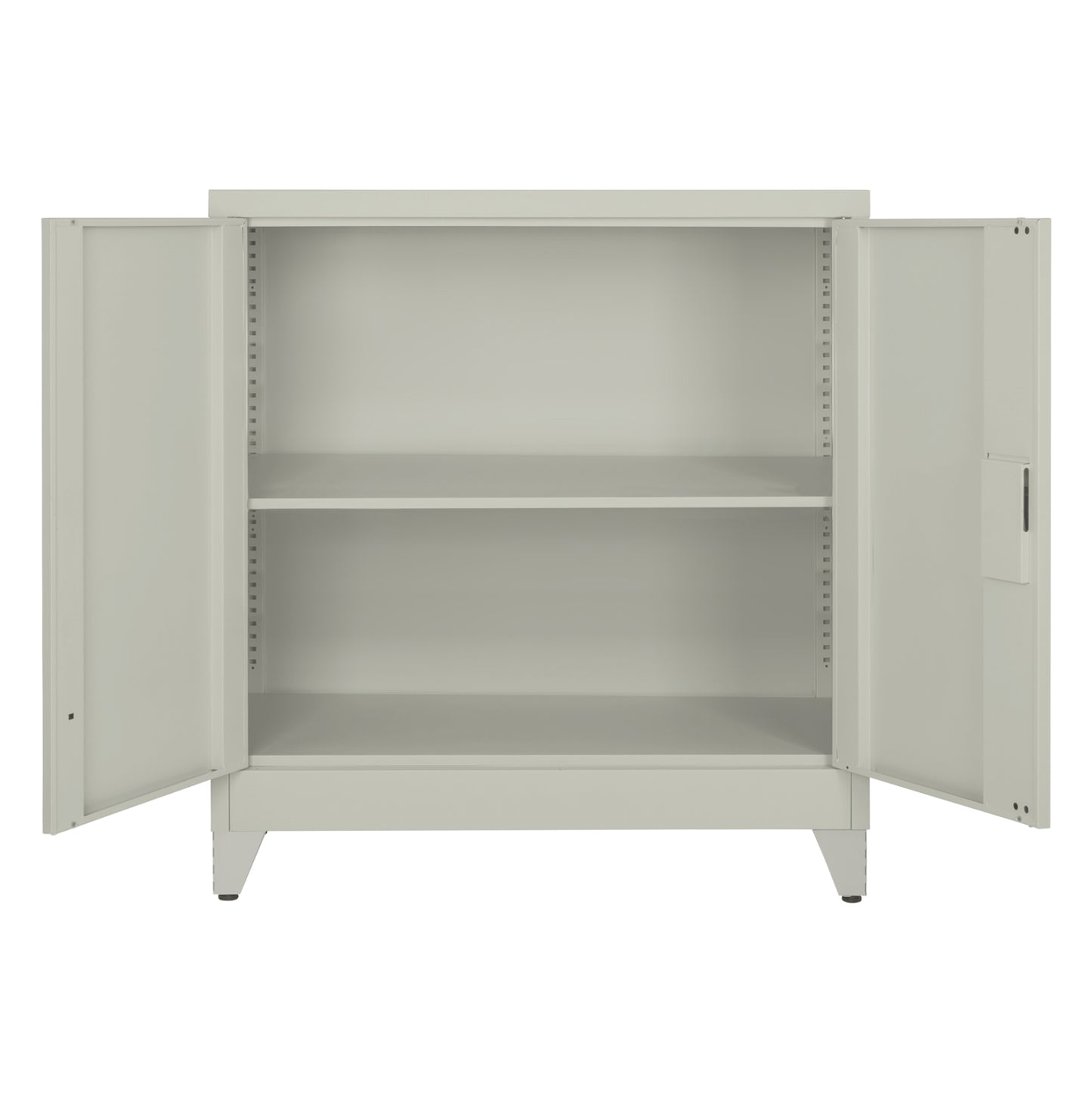 CLOSET METALLIC DURON HM11999 2-LEAF WITH 2 STORAGE SPACES & LEGS-GREY 90Χ40Χ100Hcm.
