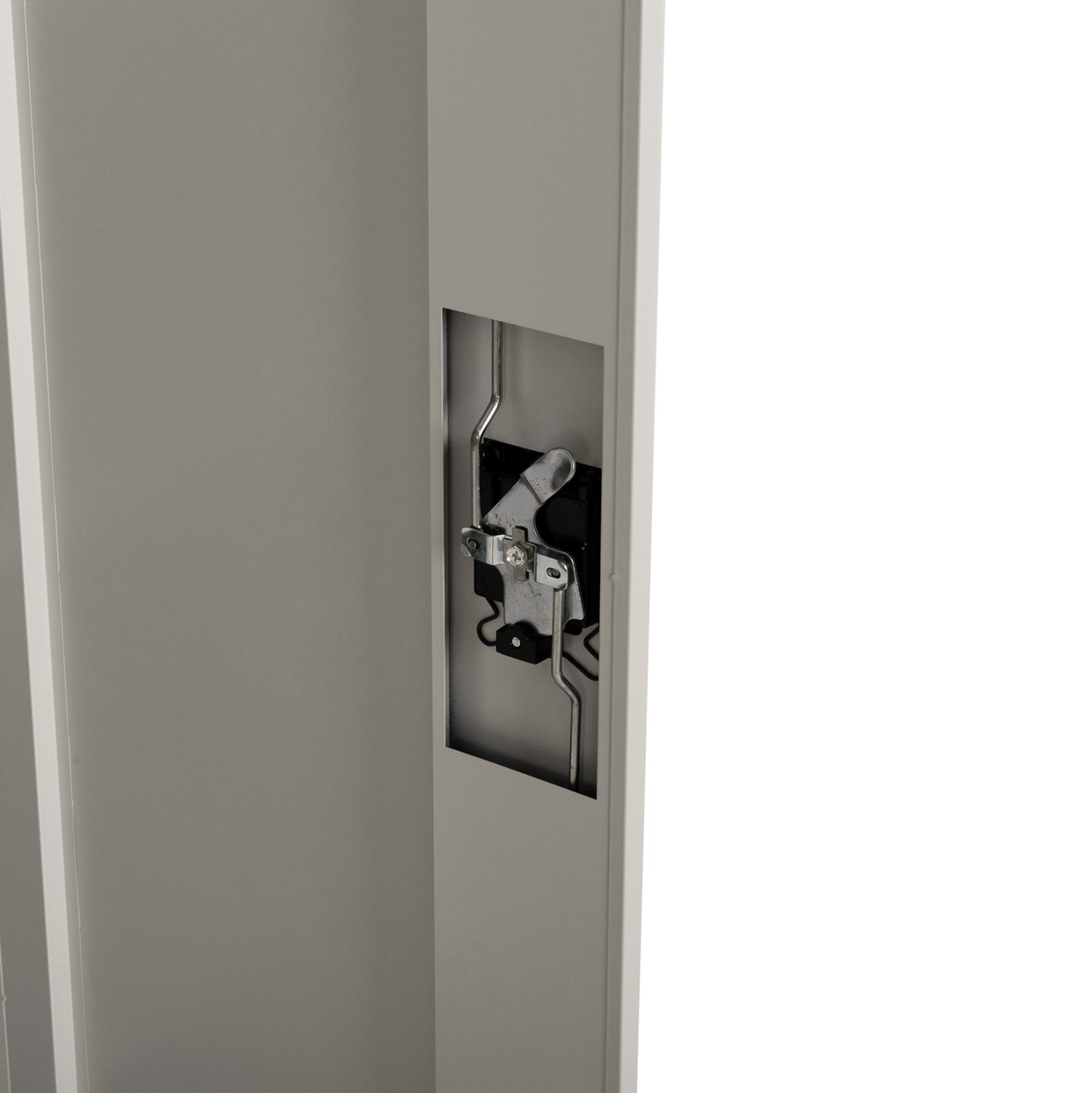 WARDROBE METALLIC DURON HM12001 2-LEAF WITH 5 STORAGE SPACES & LEGS-GREY 90Χ40Χ190Hcm.