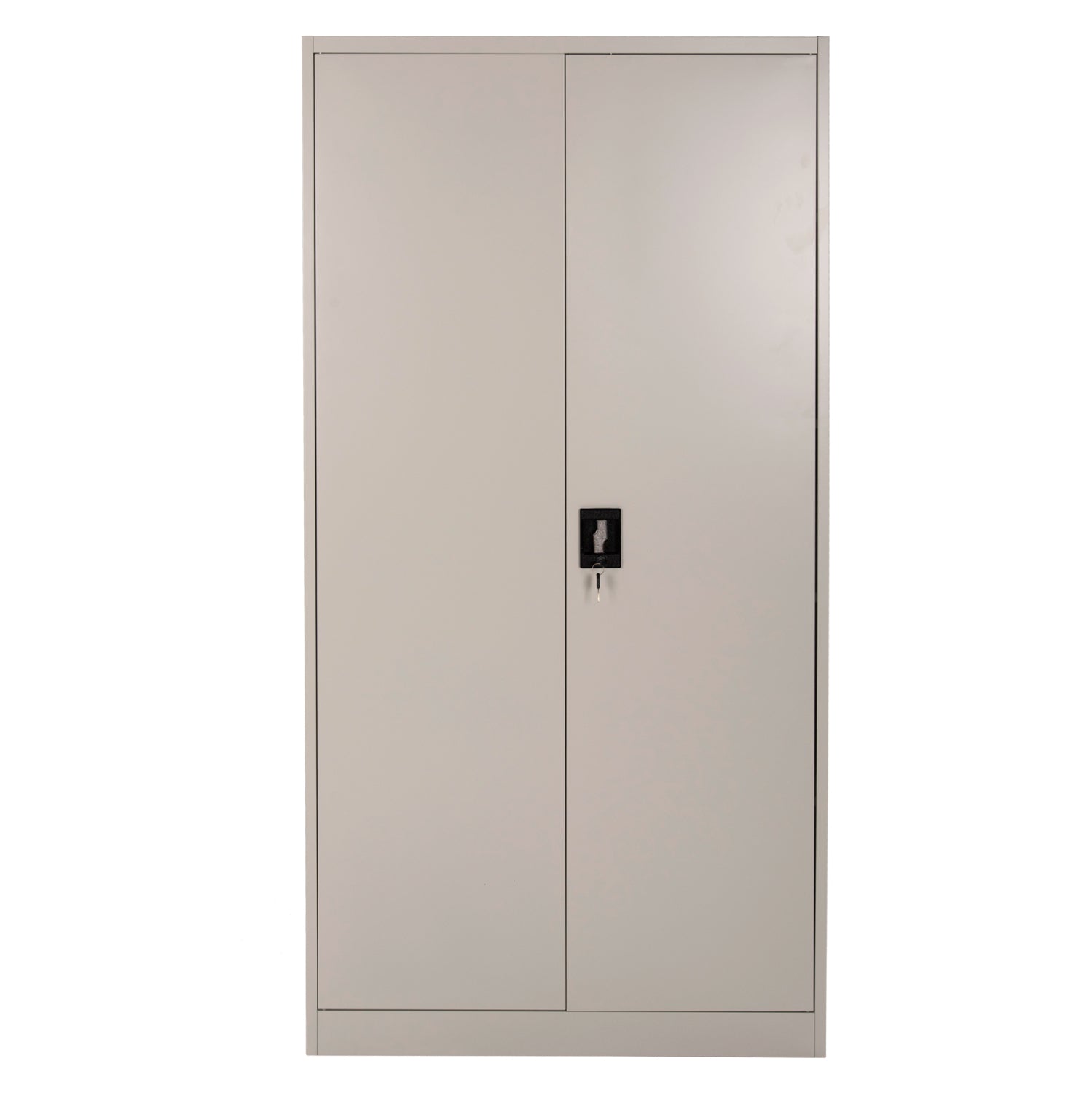WARDROBE METALLIC HM5959.01 2-LEAF WITH 5 STORAGE SPACES LIGHT GREY 90Χ40Χ180Hcm.