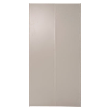 WARDROBE METALLIC HM5959.01 2-LEAF WITH 5 STORAGE SPACES LIGHT GREY 90Χ40Χ180Hcm.
