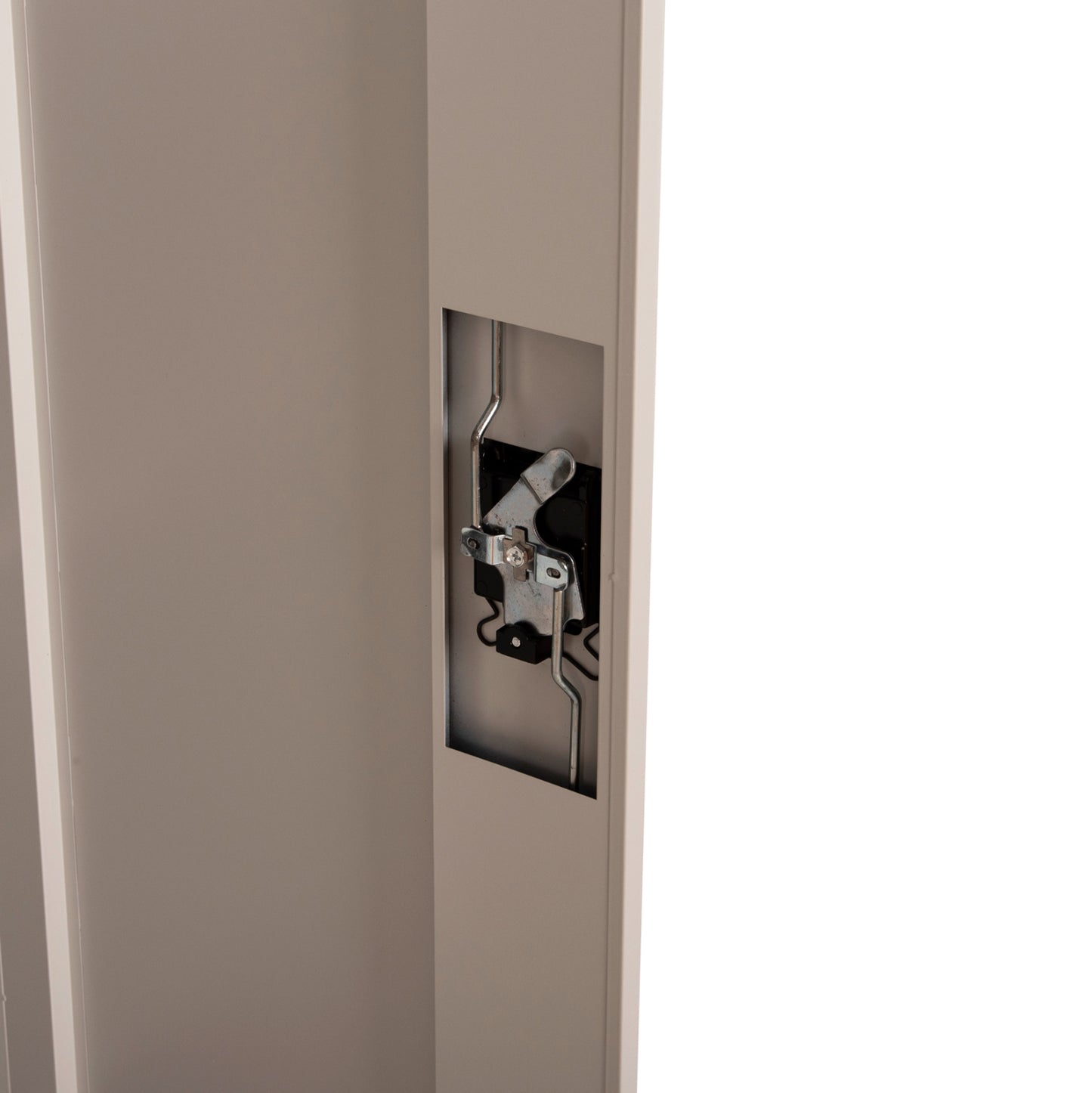 WARDROBE METALLIC DURON HM5959.11 2-LEAF WITH 5 STORAGE SPACES LIGHT GREY 90Χ40Χ180Hcm.