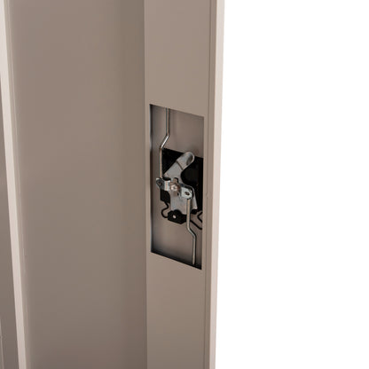 WARDROBE METALLIC DURON HM5959.11 2-LEAF WITH 5 STORAGE SPACES LIGHT GREY 90Χ40Χ180Hcm.