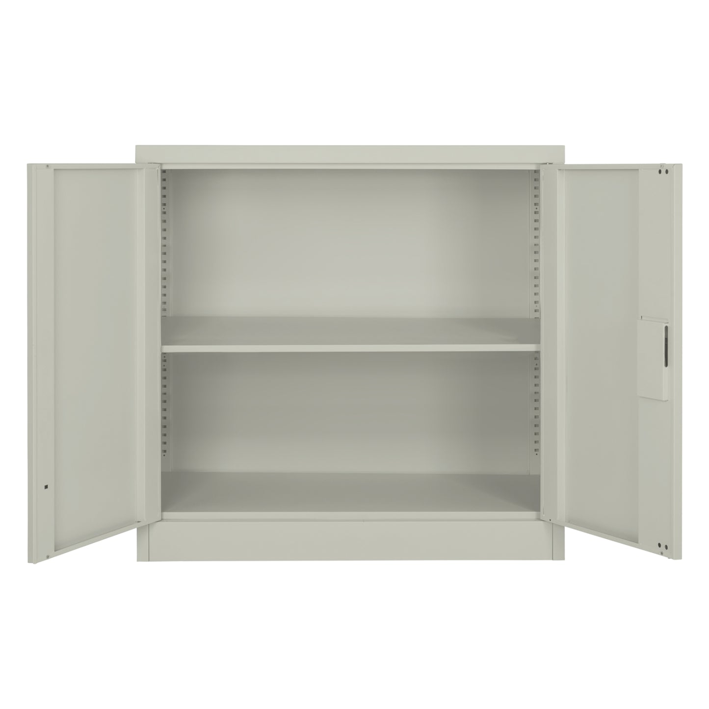 WARDROBE METAL HM5960.01 WITH 2 STORAGE SPACES LIGHT GREY 90Χ40Χ90Hcm.