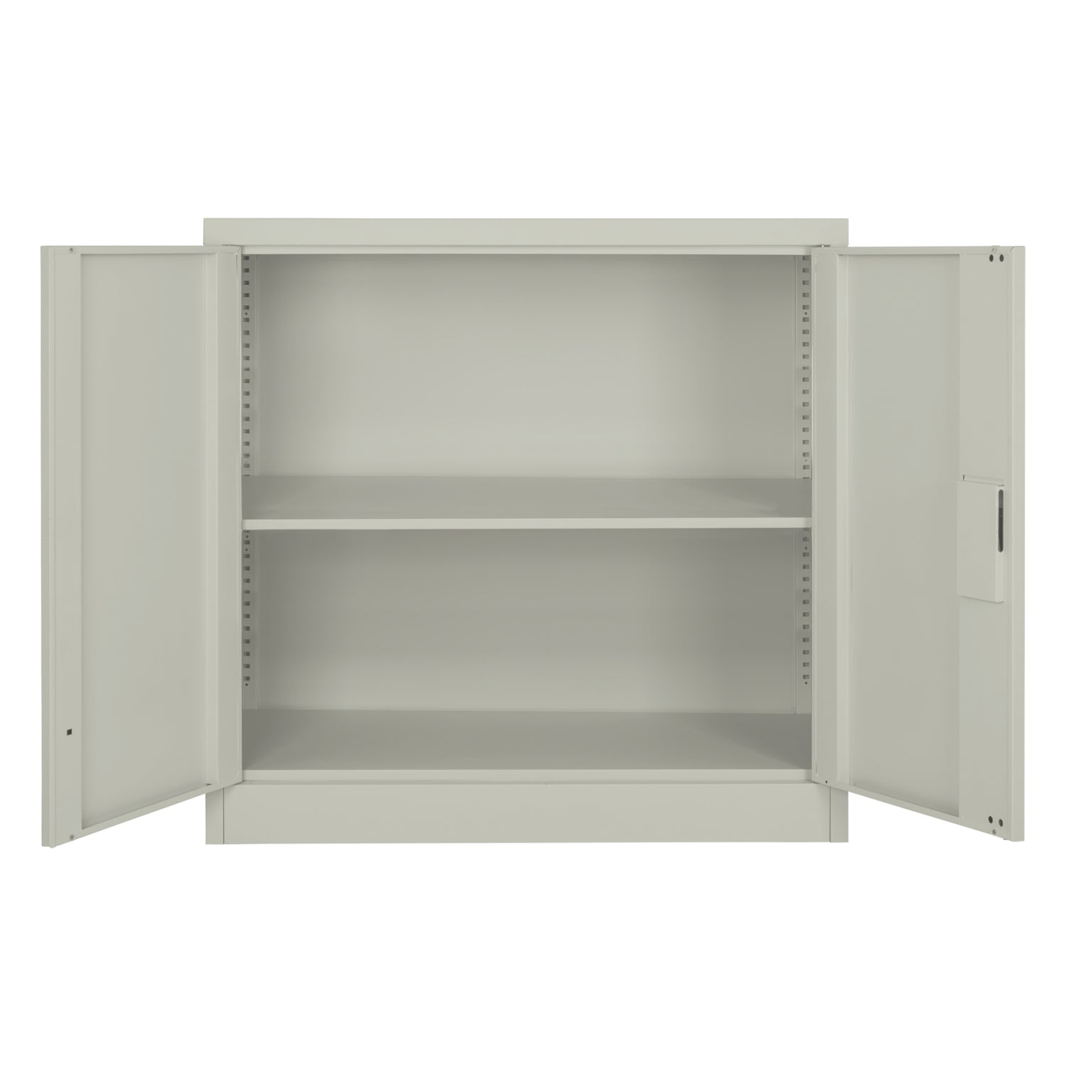 WARDROBE METAL HM5960.01 WITH 2 STORAGE SPACES LIGHT GREY 90Χ40Χ90Hcm.