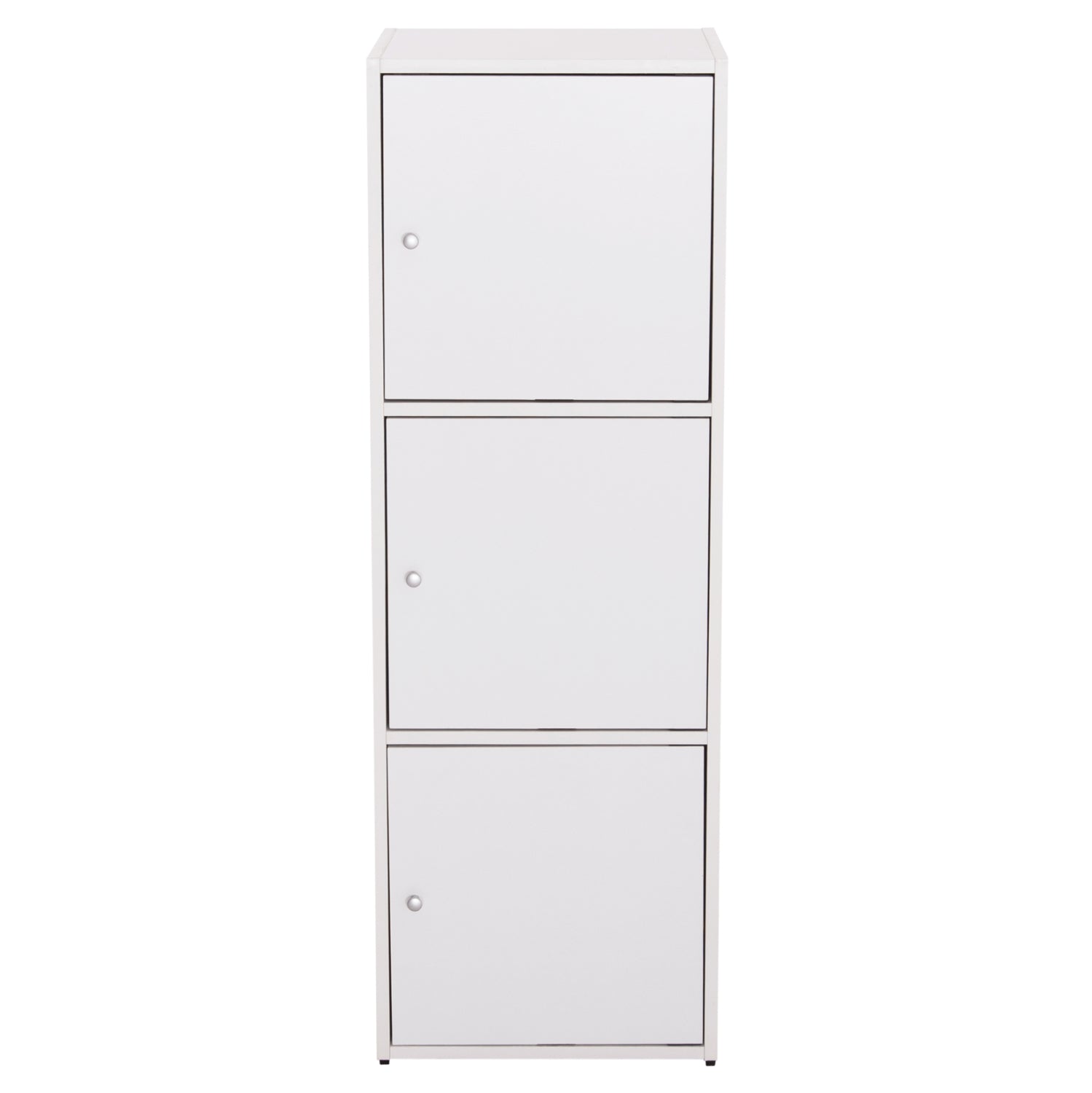 CABINET WITH 3 STORAGE SPACES SORIANO HM9939.01 WHITE MELAMINE 40x39x119Hcm.