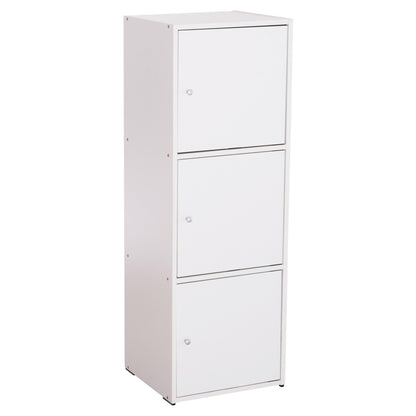 CABINET WITH 3 STORAGE SPACES SORIANO HM9939.01 WHITE MELAMINE 40x39x119Hcm.