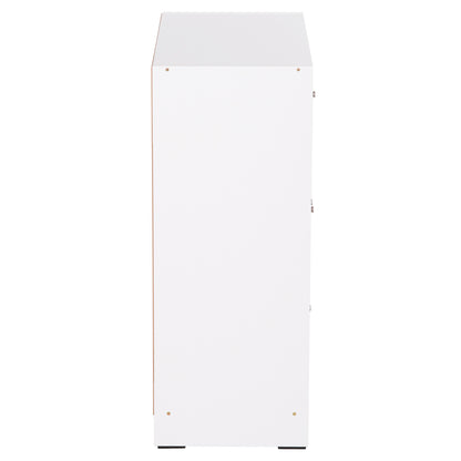 CABINET WITH 4 STORAGE SPACES MATIN HM2479.01 SONAMA OAK-WHITE MELAMINE 80x39,5x99,5Hcm.