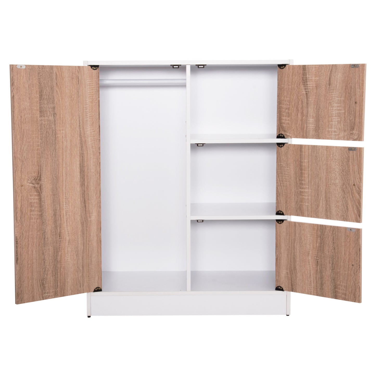 CABINET WITH 4 STORAGE SPACES MATIN HM2479.01 SONAMA OAK-WHITE MELAMINE 80x39,5x99,5Hcm.