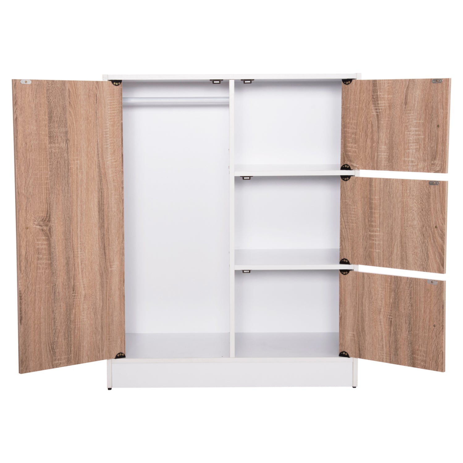 CABINET WITH 4 STORAGE SPACES MATIN HM2479.01 SONAMA OAK-WHITE MELAMINE 80x39,5x99,5Hcm.
