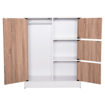 CABINET WITH 4 STORAGE SPACES MATIN HM2479.01 SONAMA OAK-WHITE MELAMINE 80x39,5x99,5Hcm.
