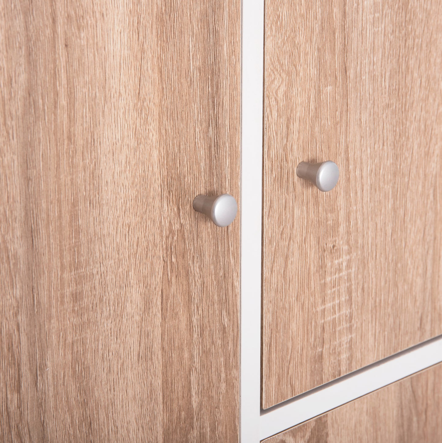 CABINET WITH 4 STORAGE SPACES MATIN HM2479.01 SONAMA OAK-WHITE MELAMINE 80x39,5x99,5Hcm.