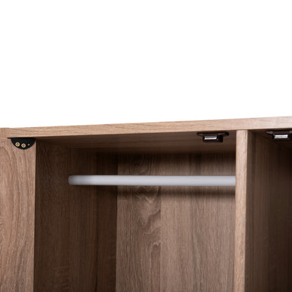 CABINET WITH 4 STORAGE SPACES MATIN HM2479.02 SONAMA OAK MELAMINE 80x39,5x99,5Hcm.