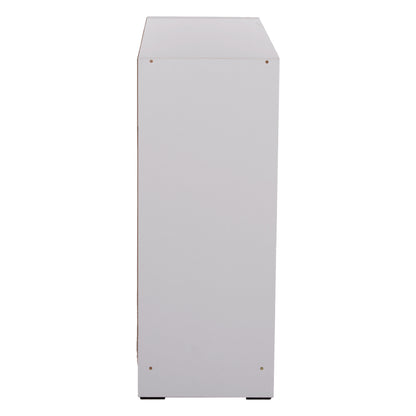 CABINET WITH 4 STORAGE SPACES MATIN HM2480.01 SONAMA OAK-WHITE MELAMINE 117x39,5x99,5Hcm.
