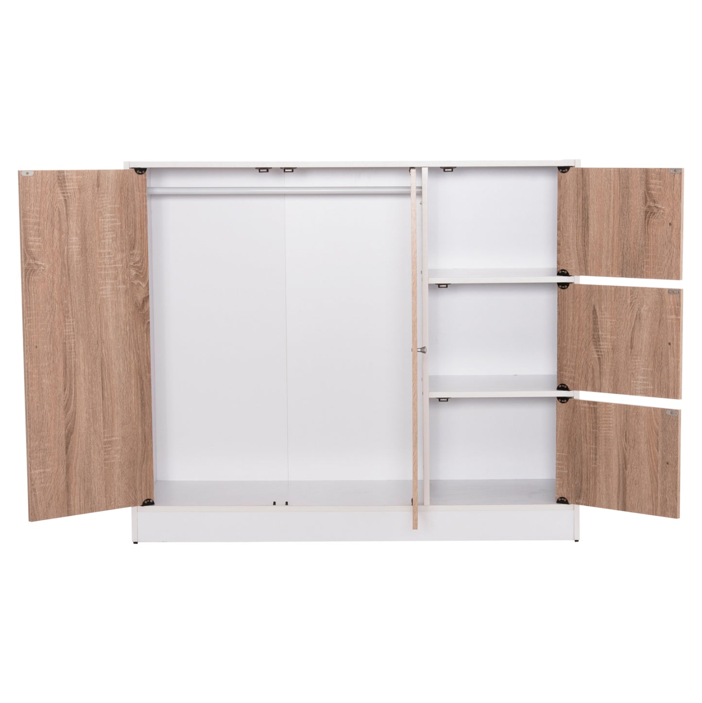 CABINET WITH 4 STORAGE SPACES MATIN HM2480.01 SONAMA OAK-WHITE MELAMINE 117x39,5x99,5Hcm.