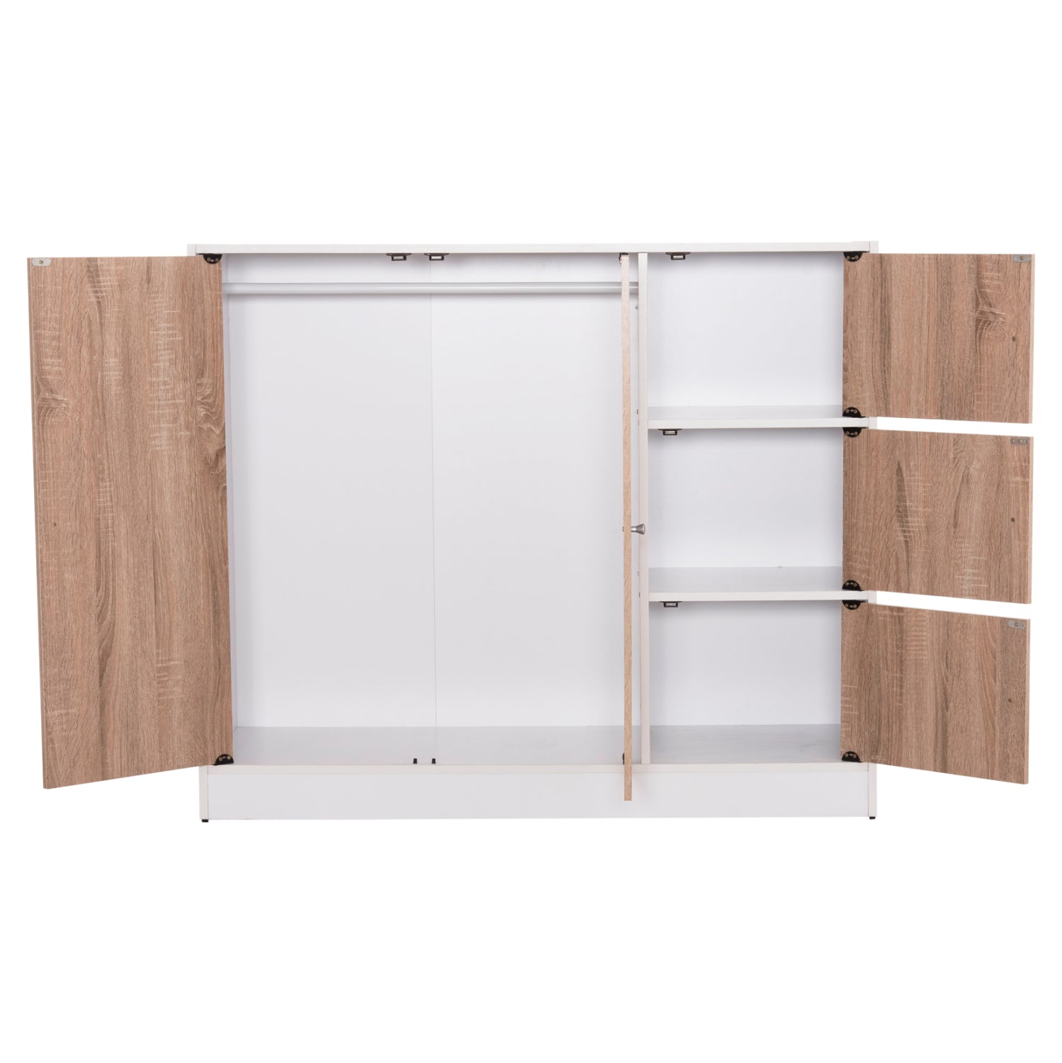 CABINET WITH 4 STORAGE SPACES MATIN HM2480.01 SONAMA OAK-WHITE MELAMINE 117x39,5x99,5Hcm.