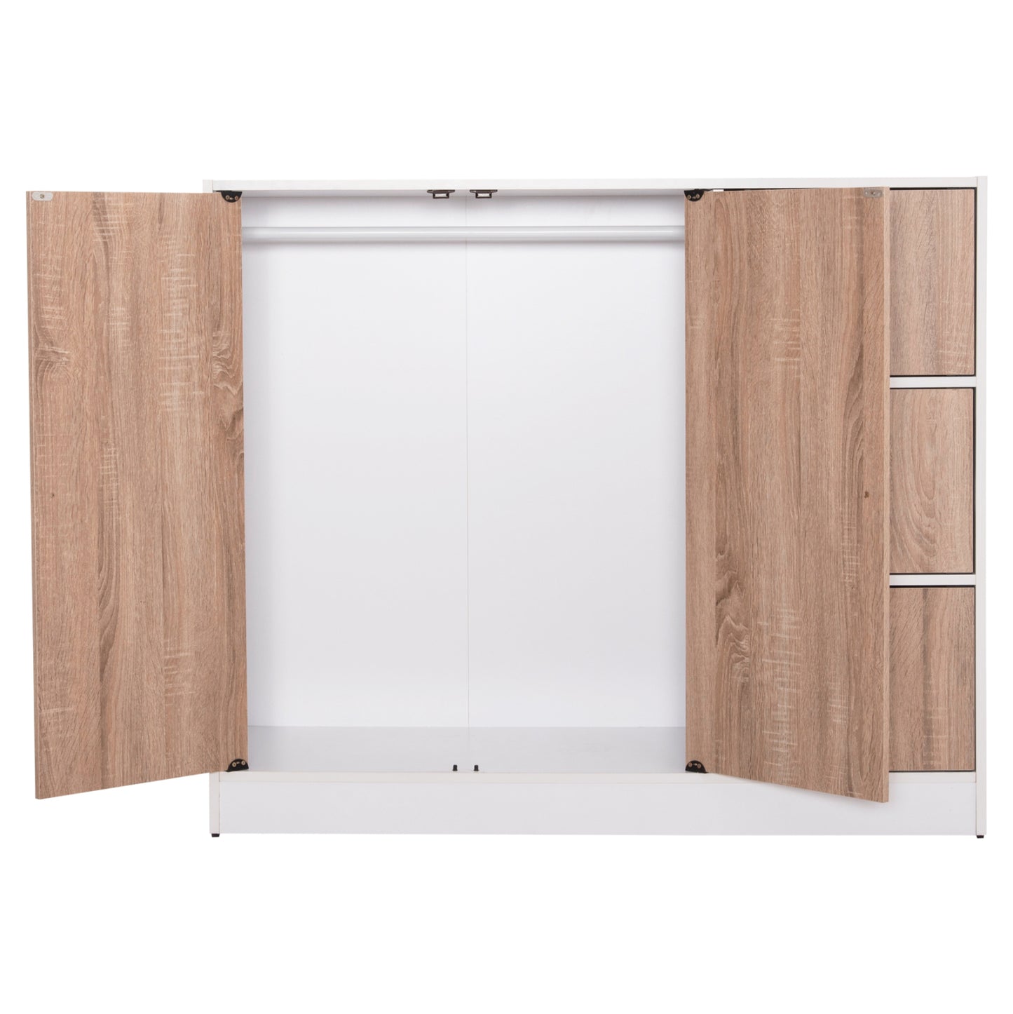 CABINET WITH 4 STORAGE SPACES MATIN HM2480.01 SONAMA OAK-WHITE MELAMINE 117x39,5x99,5Hcm.