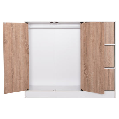 CABINET WITH 4 STORAGE SPACES MATIN HM2480.01 SONAMA OAK-WHITE MELAMINE 117x39,5x99,5Hcm.
