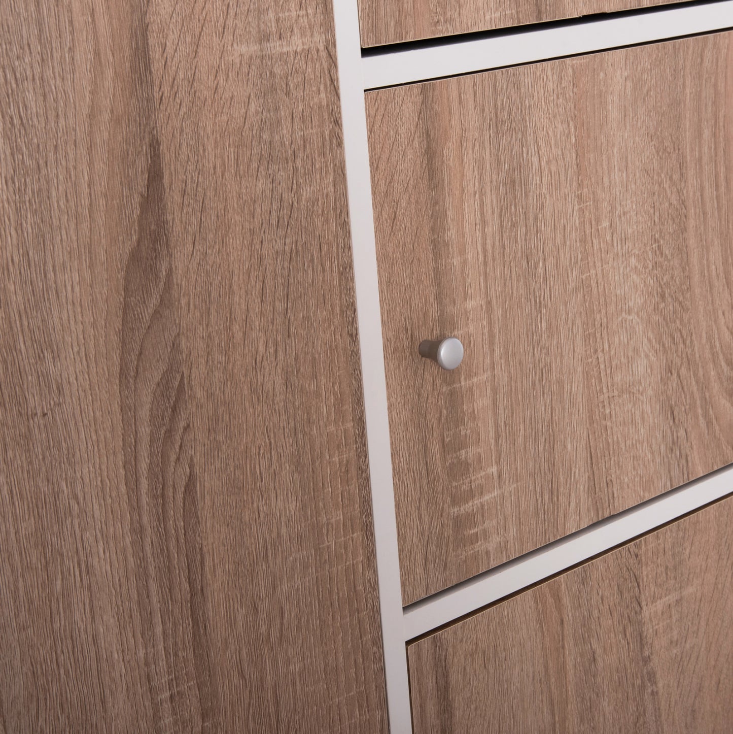 CABINET WITH 4 STORAGE SPACES MATIN HM2480.01 SONAMA OAK-WHITE MELAMINE 117x39,5x99,5Hcm.