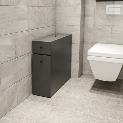 BATHROOM CABINET CHARCOAL GREY MELAMINE 19x60x55Hcm.HM9424.01