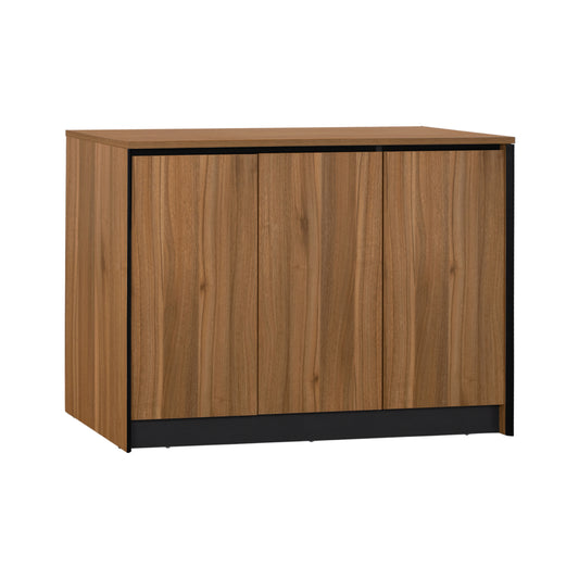OFFICE CABINET SUPREME HM2357 MELAMINE IN HONEY OAK & GREY 120x40x80Hcm.