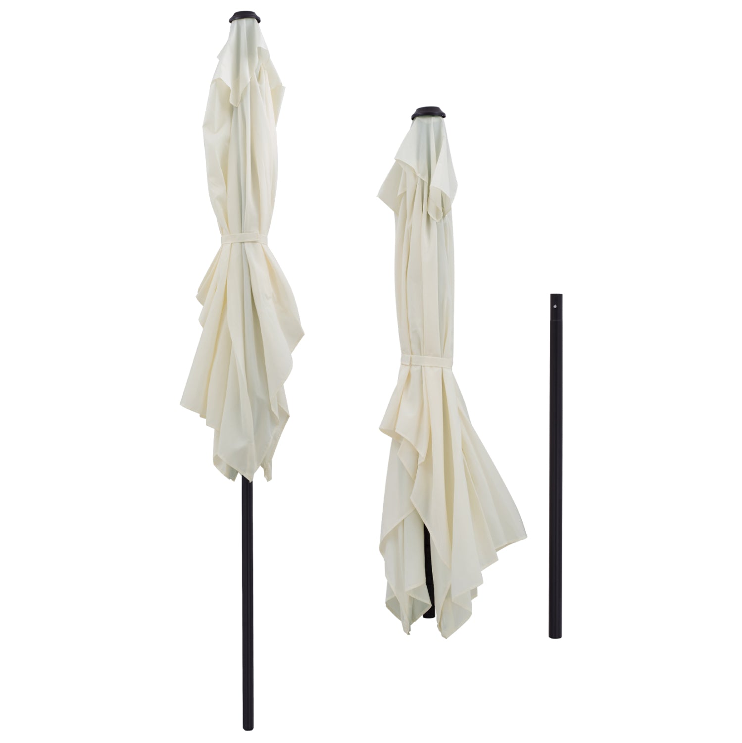 ALUMINUM UMBRELLA HM6029.10 RECTANGULAR RECLINING BEIGE GRAY 262x170x253 cm.