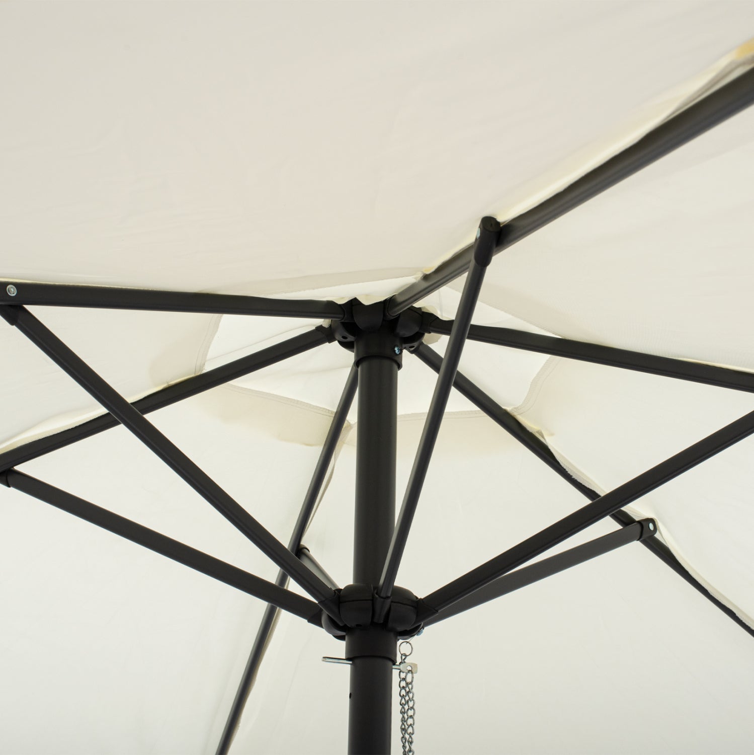 ALUMINUM UMBRELLA HM6030.02 ECRU- GRAY Φ250x236 cm.