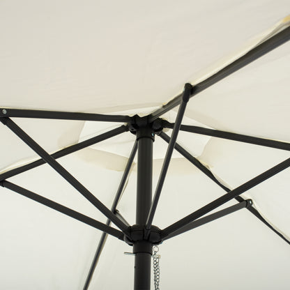 ALUMINUM UMBRELLA HM6030.02 ECRU- GRAY Φ250x236 cm.