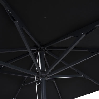 Professional Umbrella ALU 2.20x2.20 Black Fabric Acrylic 8rays HM6013.03
