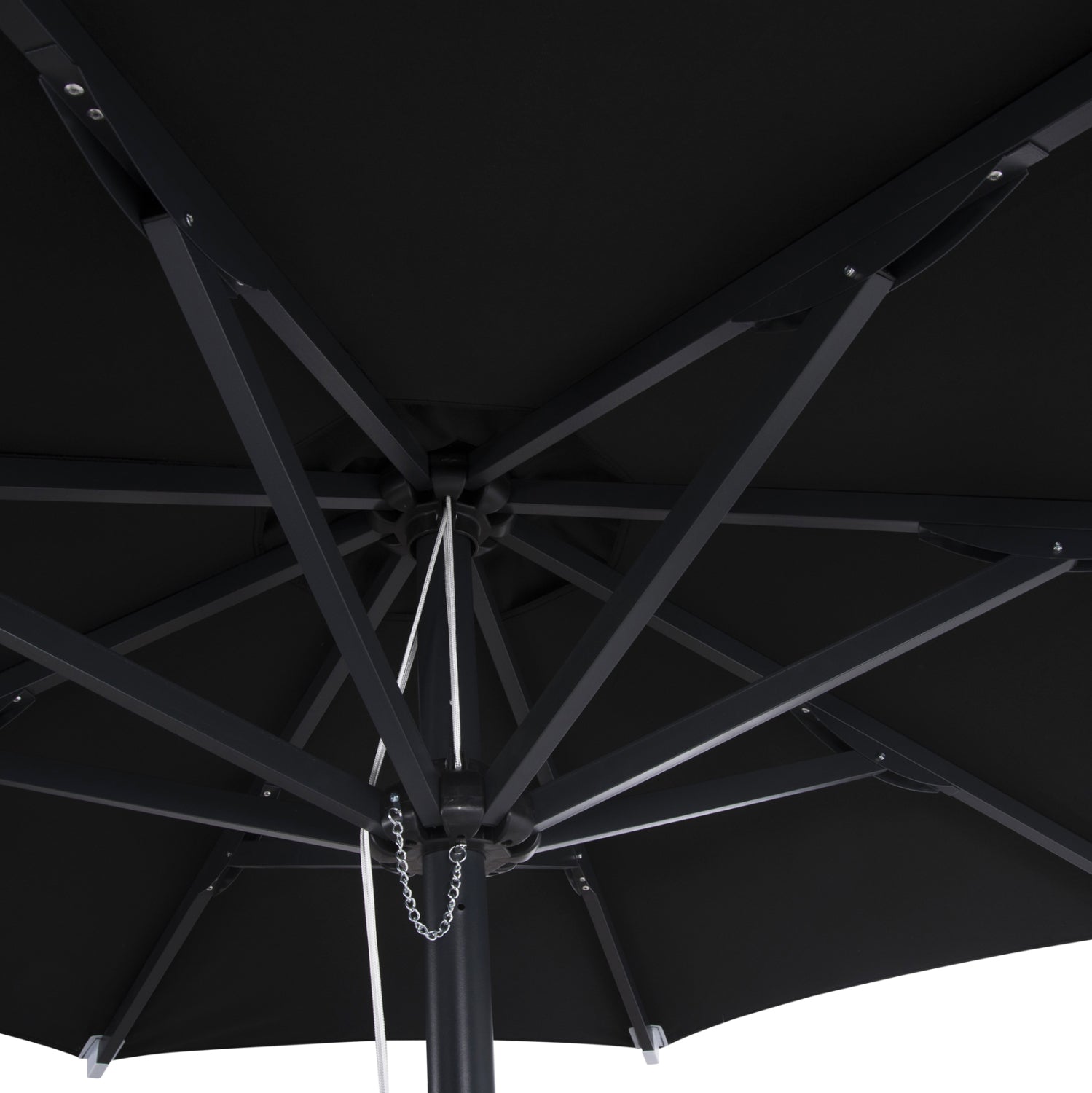 Professional Umbrella Alu Diameter 2.20m Aluminum Black Acrylic fabric HM6028.03