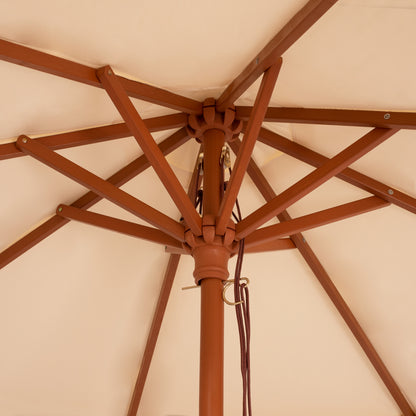 Professional Umbrella 2.30m with wooden frame HM6021 Beige