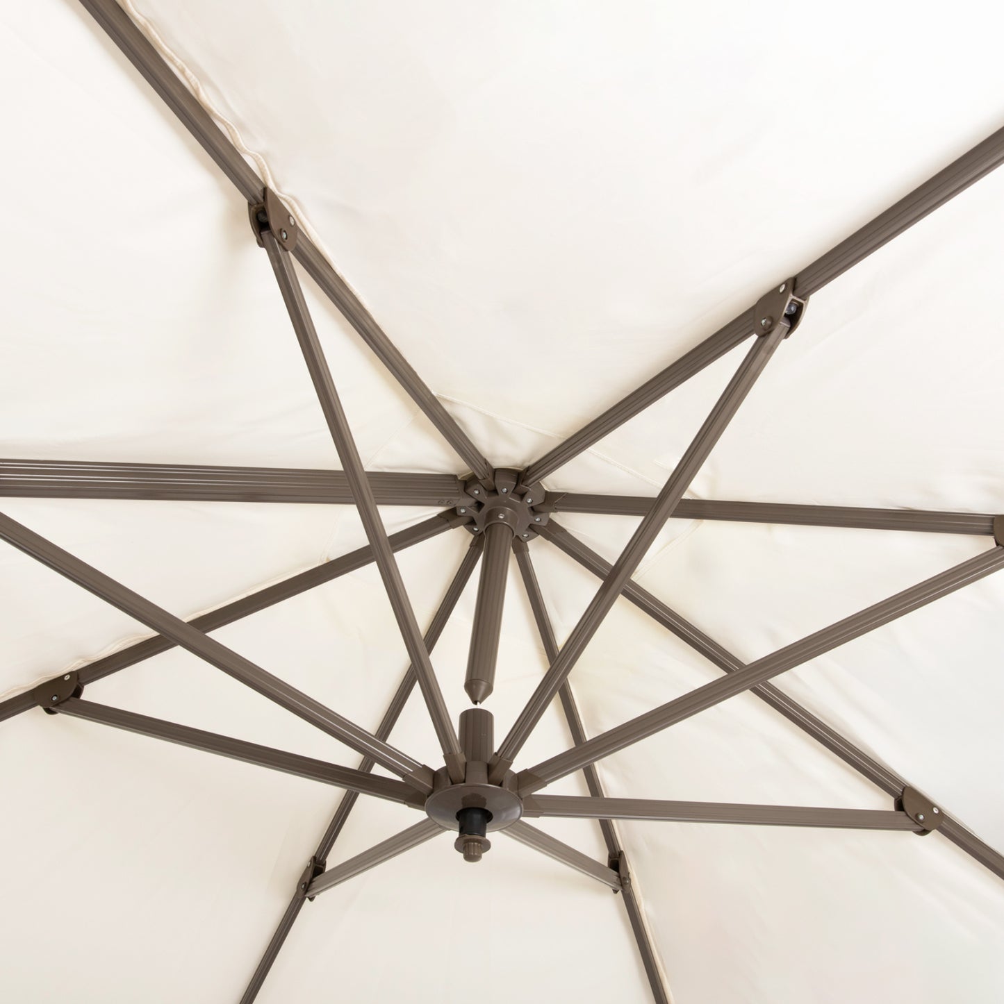 Umbrella SHADER Alu 3x3 360 degree with grey fabric HM6025.01