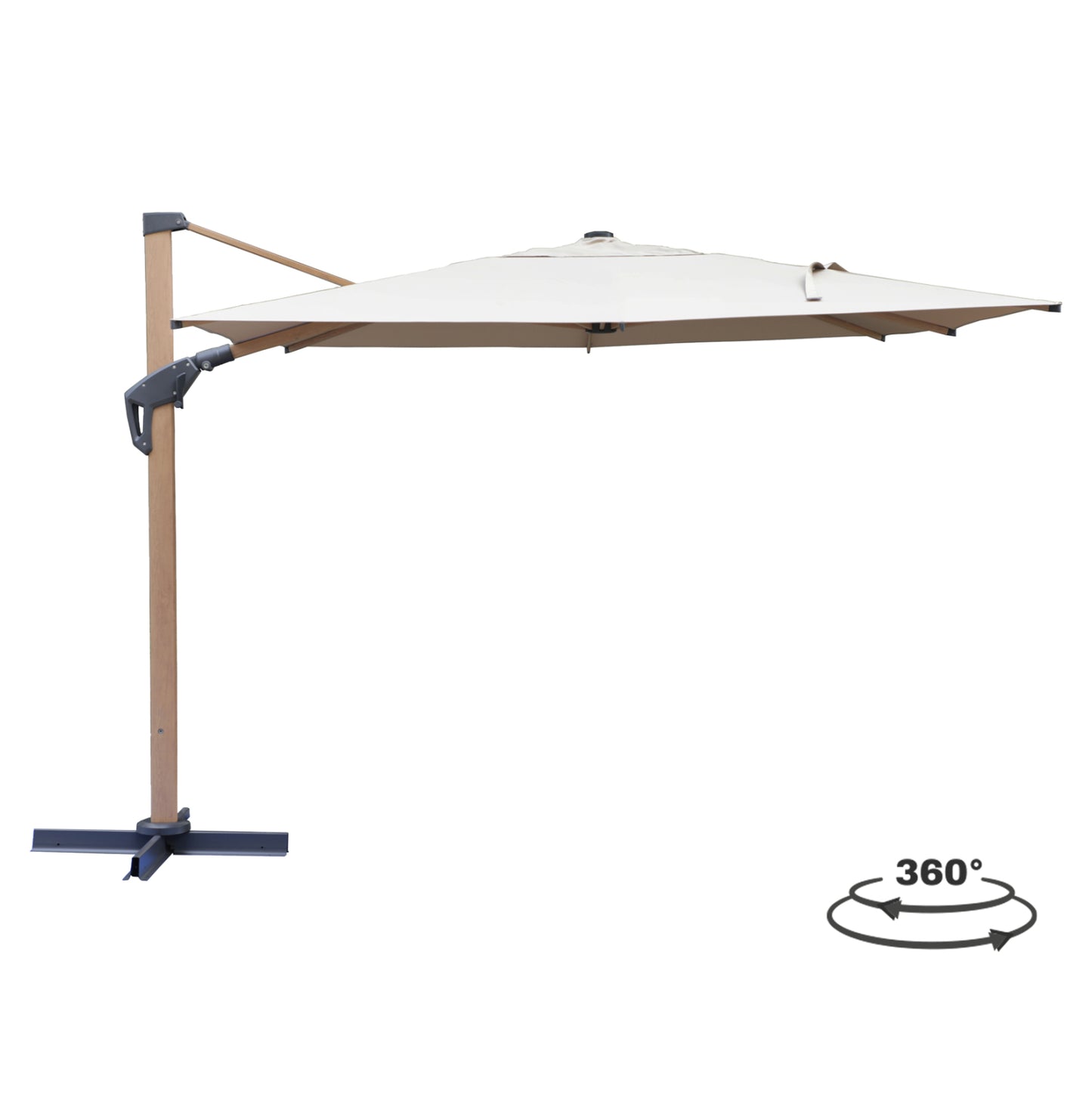 UMBRELLA JAVANTE HM6620.02 HEAT TRANSFER ALUMINUM--BEIGE SHADE 300x400x263Hcm.