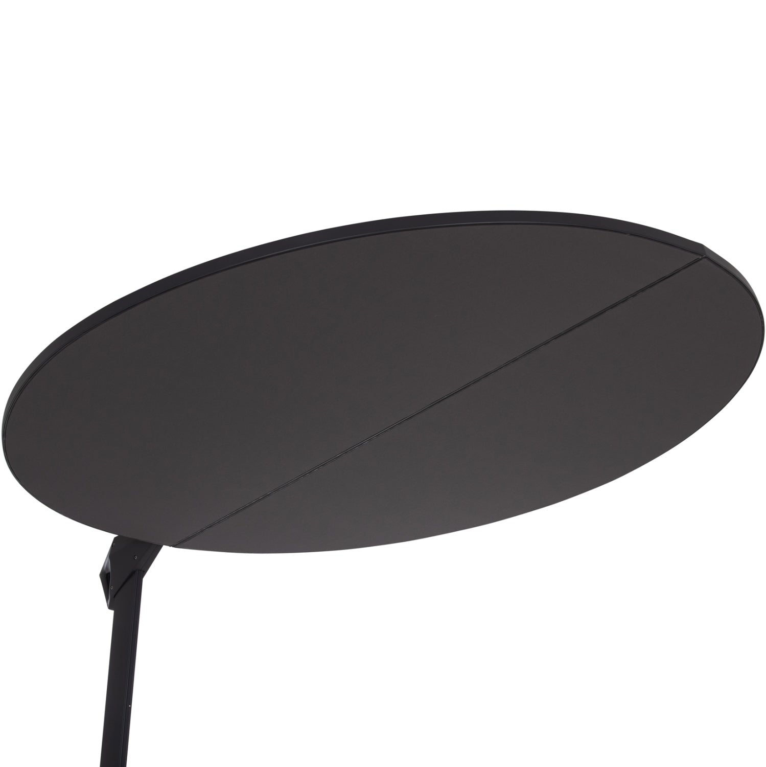 UMBRELLA WITH GROUND BASE SERIES CANNOPY HM21285.01 ALUMINUM & GRANITE--PENCIL GREY COLOR Φ2.2m