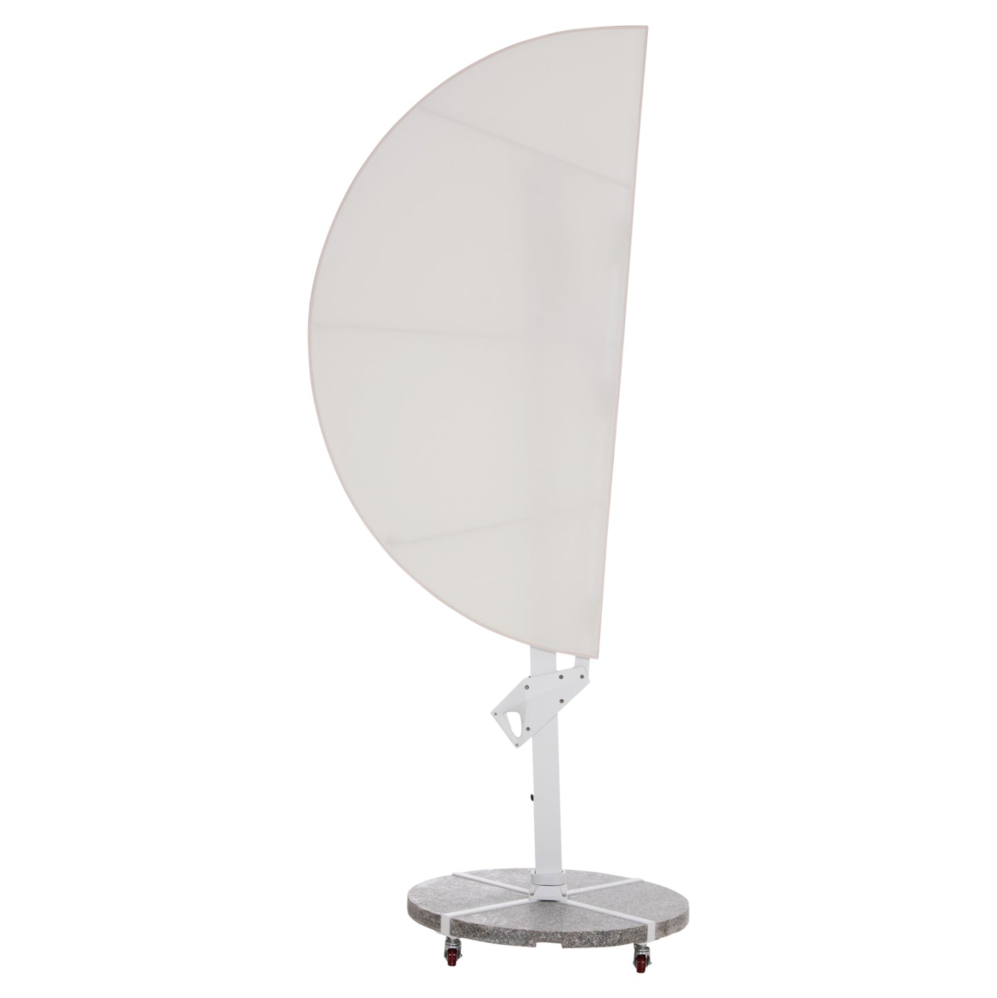 UMBRELLA WITH GROUND BASE SERIES CANNOPY HM21285.02 ALUMINUM & GRANITE--WHITE COLOR Φ2.2m