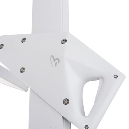 UMBRELLA WITH GROUND BASE SERIES CANNOPY HM21285.02 ALUMINUM & GRANITE--WHITE COLOR Φ2.2m