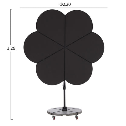 UMBRELLA WITH GROUND BASE SERIES CANNOPY (flower) HM21286.01 ALUMINUM & GRANITE--PENCIL GREY COLOR 2.38x2.2m