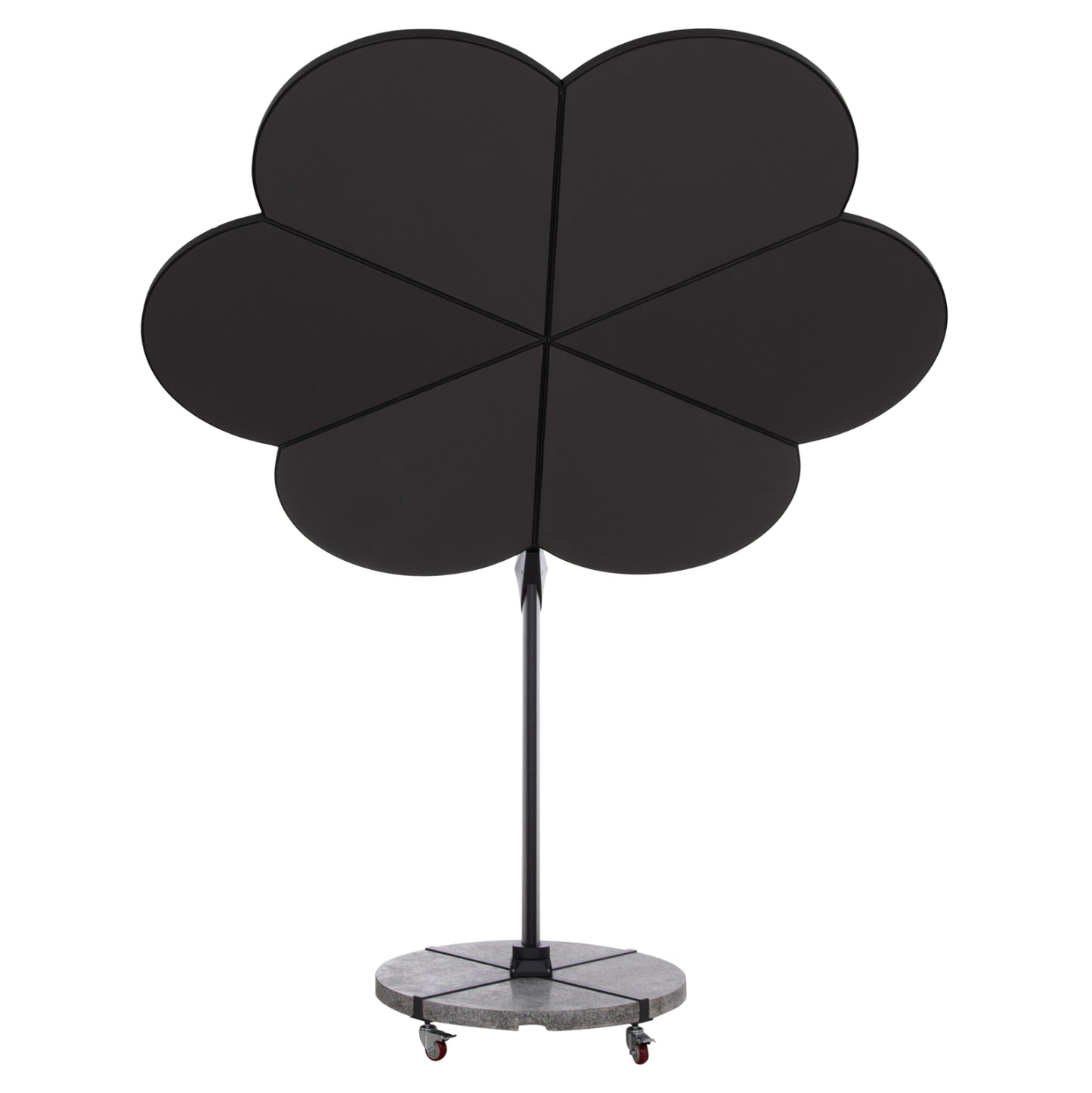 UMBRELLA WITH GROUND BASE SERIES CANNOPY (flower) HM21286.01 ALUMINUM & GRANITE--PENCIL GREY COLOR 2.38x2.2m