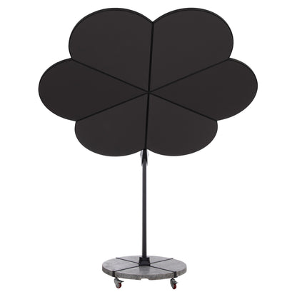 UMBRELLA WITH GROUND BASE SERIES CANNOPY (flower) HM21286.01 ALUMINUM & GRANITE--PENCIL GREY COLOR 2.38x2.2m