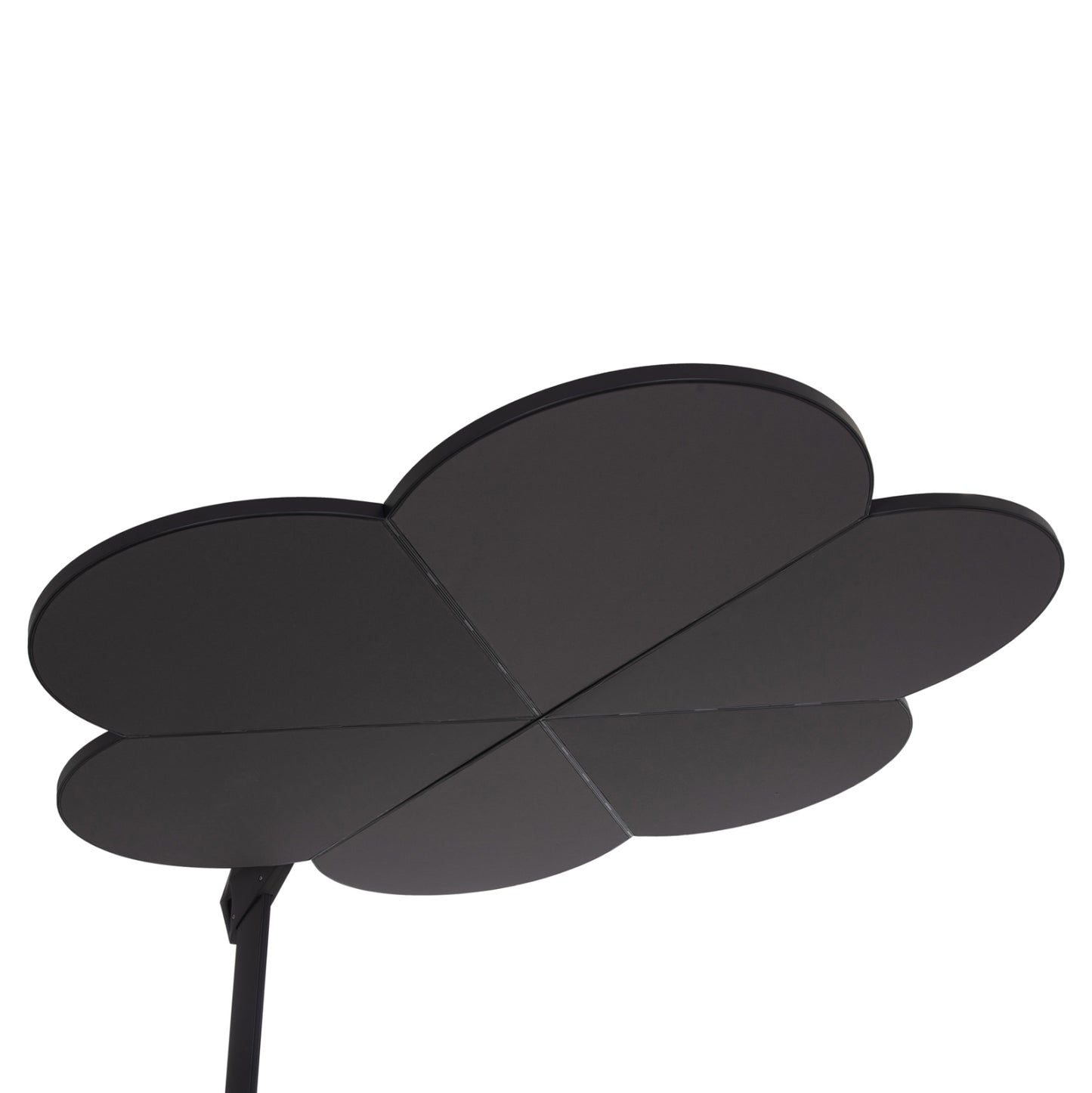 UMBRELLA WITH GROUND BASE SERIES CANNOPY (flower) HM21286.01 ALUMINUM & GRANITE--PENCIL GREY COLOR 2.38x2.2m