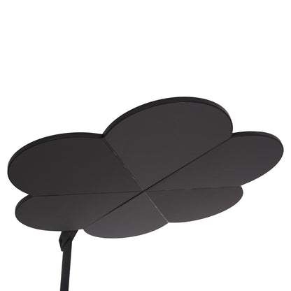 UMBRELLA WITH GROUND BASE SERIES CANNOPY (flower) HM21286.01 ALUMINUM & GRANITE--PENCIL GREY COLOR 2.38x2.2m
