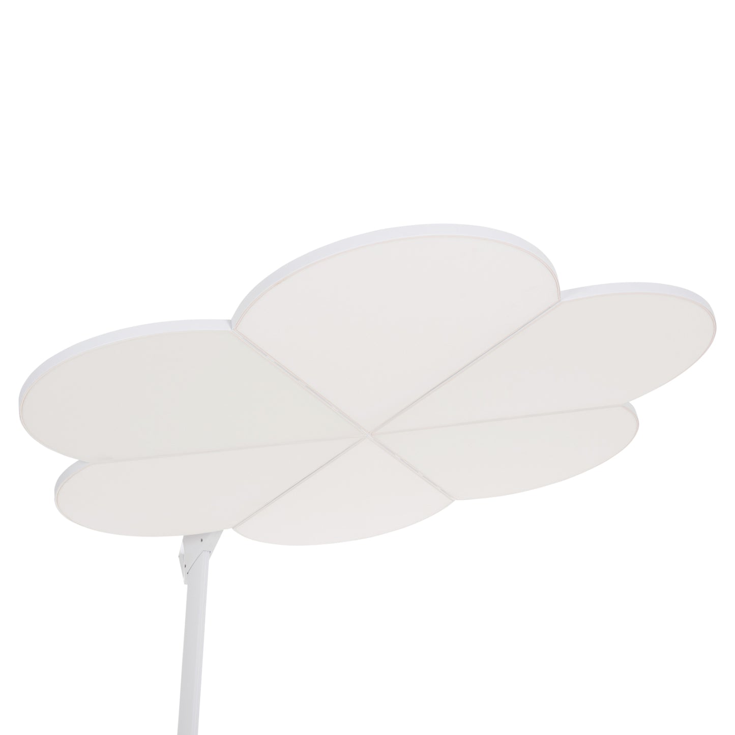 UMBRELLA WITH GROUND BASE SERIES CANNOPY (flower) HM21286.02 ALUMINUM & GRANITE--WHITE COLOR 2.38x2.2m