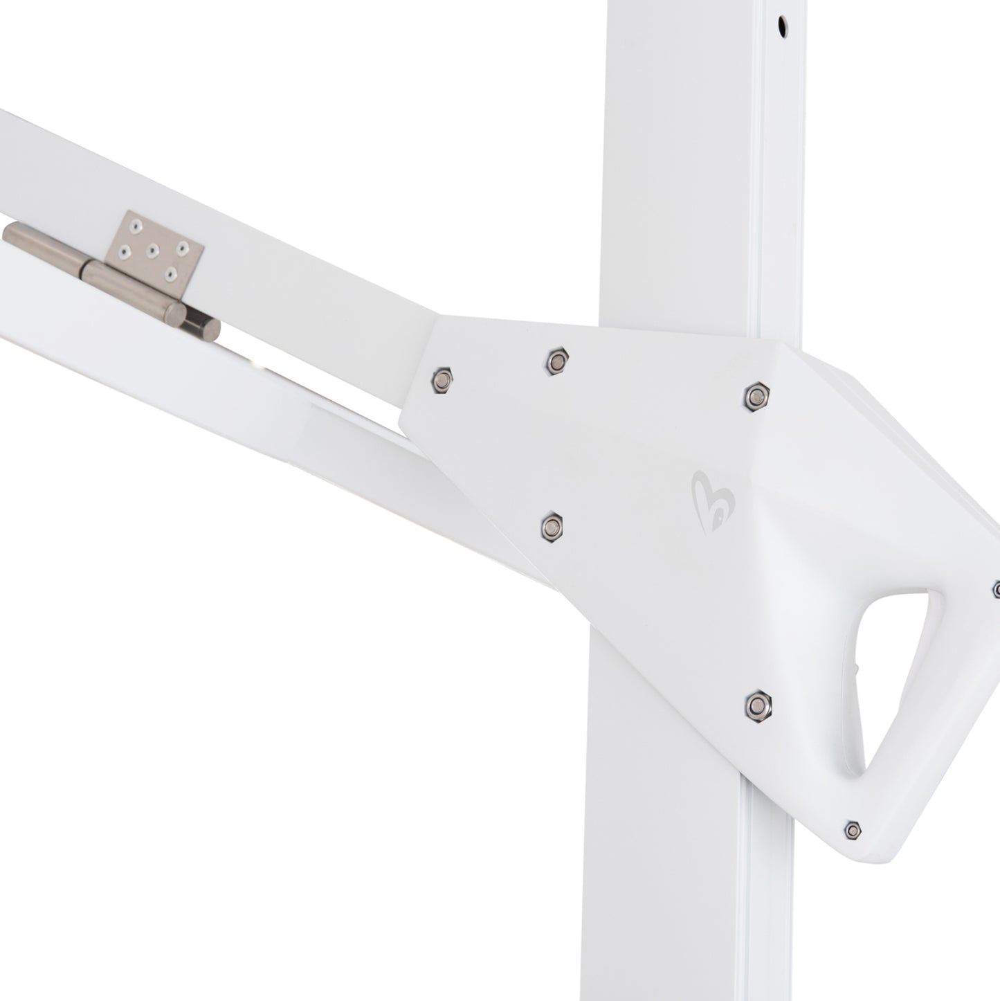 UMBRELLA WITH GROUND BASE SERIES CANNOPY (flower) HM21286.02 ALUMINUM & GRANITE--WHITE COLOR 2.38x2.2m