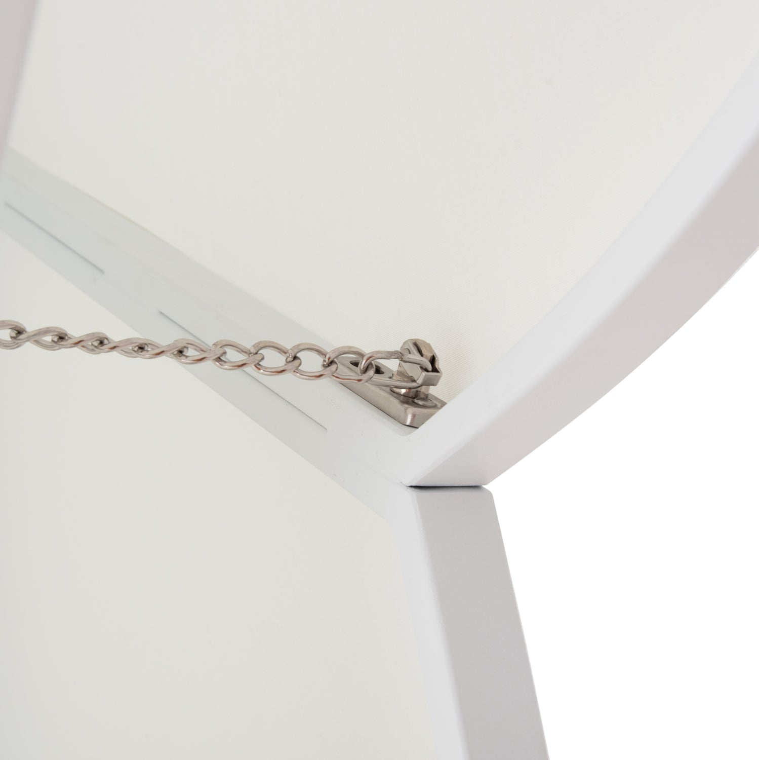 UMBRELLA WITH GROUND BASE SERIES CANNOPY (flower) HM21286.02 ALUMINUM & GRANITE--WHITE COLOR 2.38x2.2m