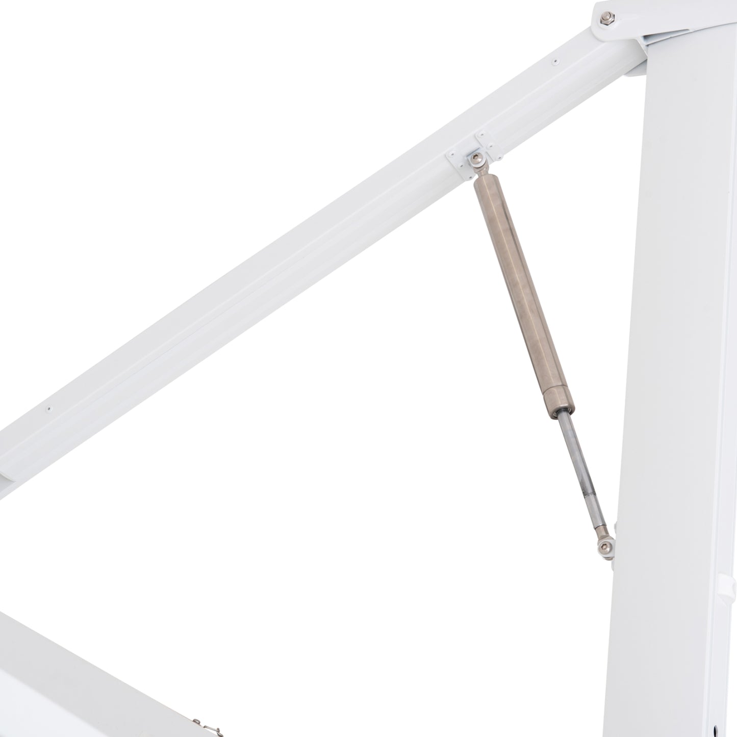 UMBRELLA WITH GROUND BASE SERIES CANNOPY (flower) HM21286.02 ALUMINUM & GRANITE--WHITE COLOR 2.38x2.2m