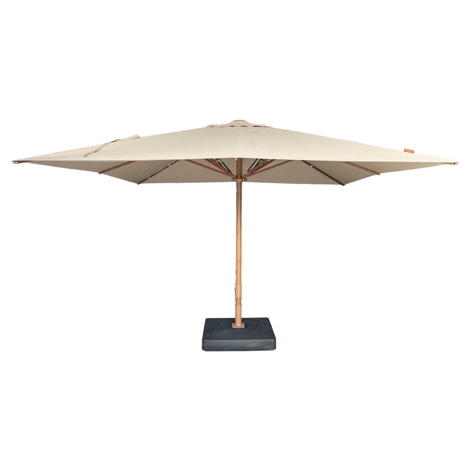 PROFESSIONAL UMBRELLA 4x4x3.73Hm WITH GROUND WATER BASE GLADELL HM10724.02 HEAT TRANSFER ALUMINUM-ACRYLIC SHADE