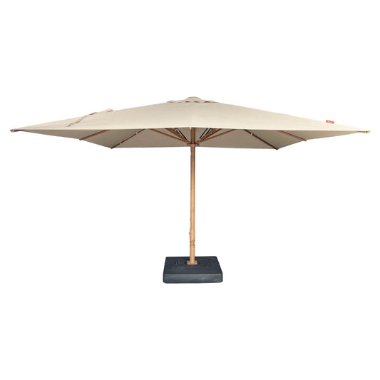 PROFESSIONAL UMBRELLA 4x4x3.73Hm WITH GROUND WATER BASE GLADELL HM10724.02 HEAT TRANSFER ALUMINUM-ACRYLIC SHADE