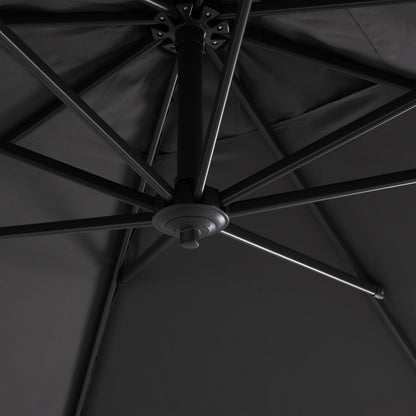 POOLSIDE UMBRELLA JAVANTE HM6623.01 GREY ALUMINUM & SHADE 2.7x2.7x2.7Hcm.