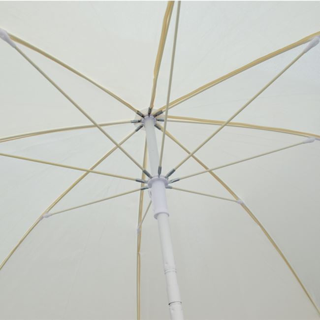 Umbrella for the beach Fiberglass Rays 2m HM6015.01 White