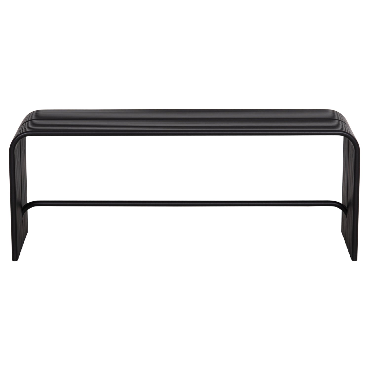 BENCH 2-SEATER SERIES INTREPID HM6327.01 ALUMINUM IN BLACK 109,5x37x42Hcm.